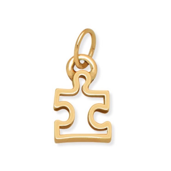 Premier Designs Jewelry - Puzzle Piece charm (gold tone)